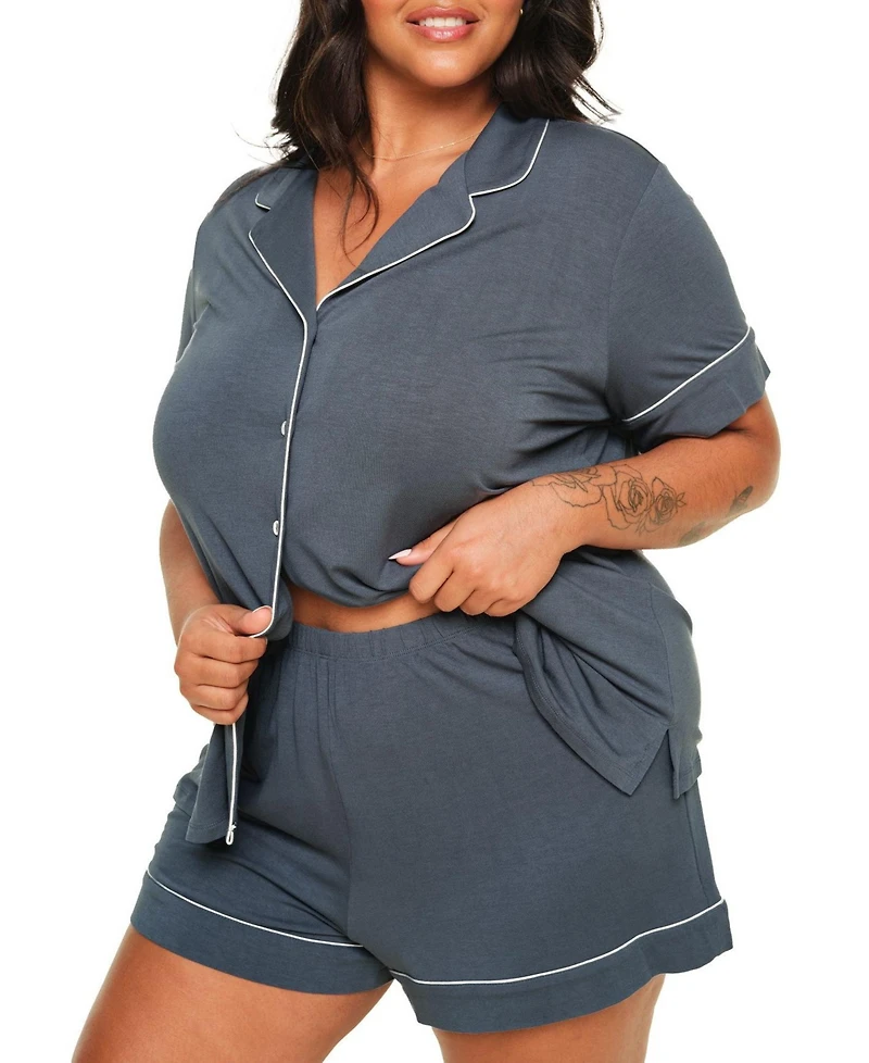 Adore Me Plus Size Jane Short Pajama Set