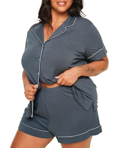 Adore Me Plus Size Jane Short Pajama Set
