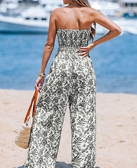 Cupshe Women's Noir Enchantment Floral Jumpsuit