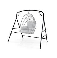 Outdoor Metal Swing Stand with 4 Support Bars and 2 Hanging Ways