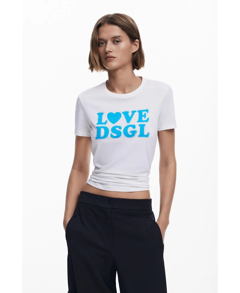 Desigual Women's Straight plain tailor trousers