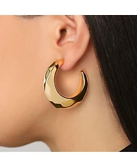 Bcbg Textured Croissant Hoop Earrings