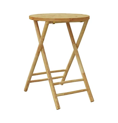 vidaXL Folding Patio Table 21.7"x29.5" Bamboo