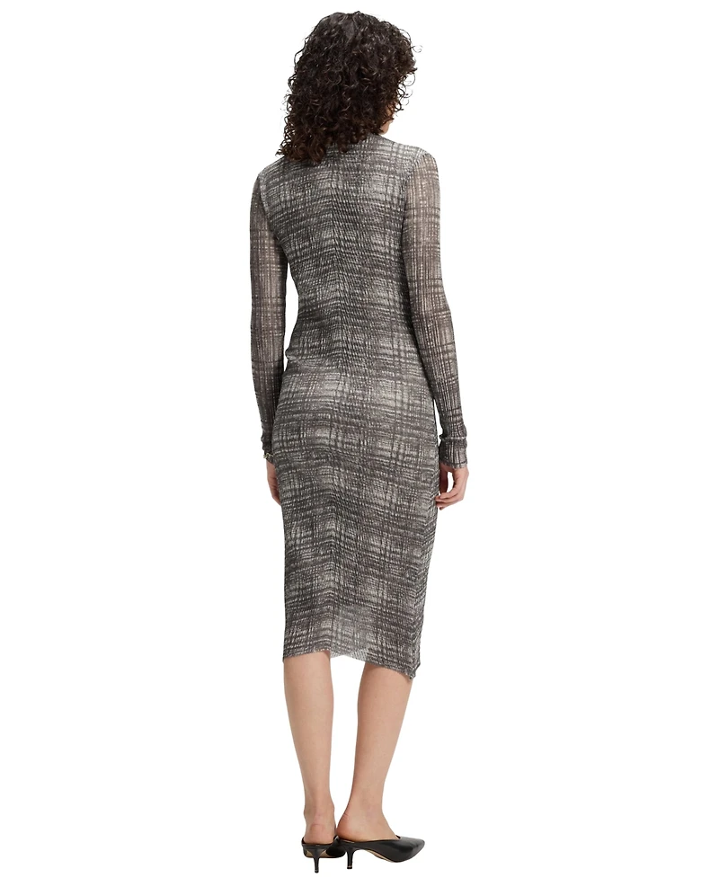 Boss by Hugo Women's Modal Skirt Plisse-Tulle Dress