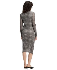 Boss by Hugo Women's Modal Skirt Plisse-Tulle Dress