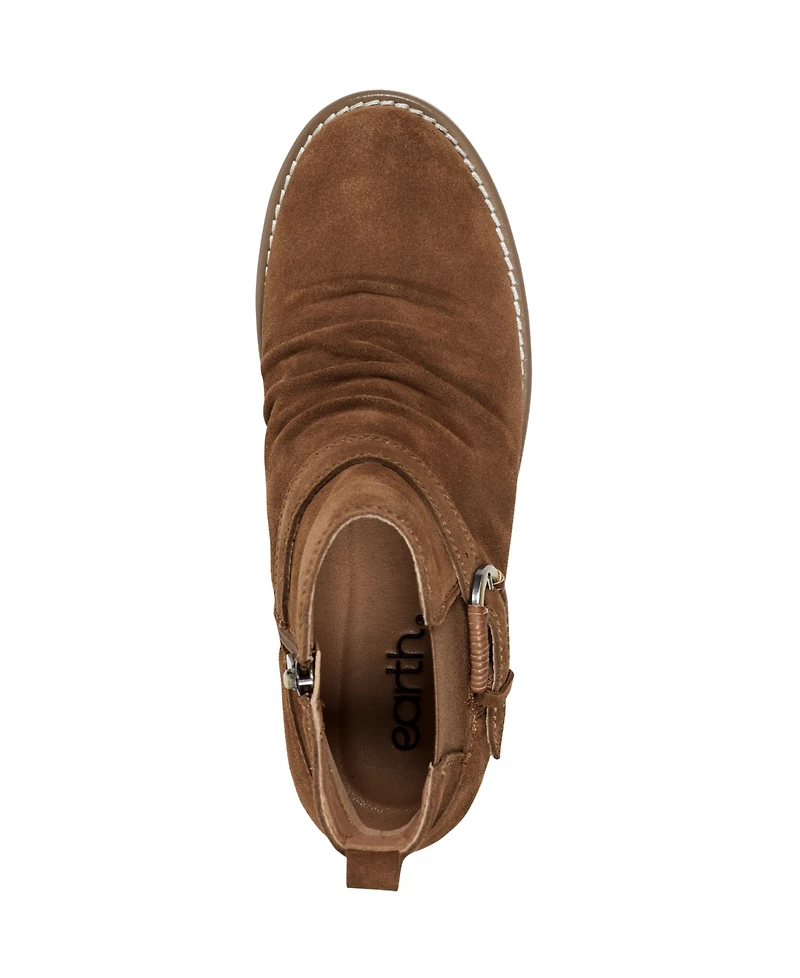 Earth Women's Zane Ruched Block Heel Booties