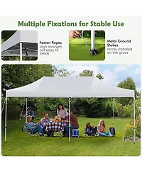 Gymax 10 x 20FT Patio Pop-Up Folding Canopy Tent Upf 50+ Instant Sun Shelter
