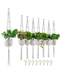 Sorbus Macrame Plant Hanger - for Indoor & Outdoor Hanging - Cotton Rope, for Home, Patio
