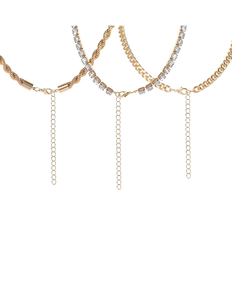 Jessica Simpson 3-Piece Twisted Chain Link Necklace Set