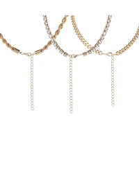 Jessica Simpson 3-Piece Twisted Chain Link Necklace Set