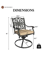 Mondawe Outdoor Swivel Dining Armchair