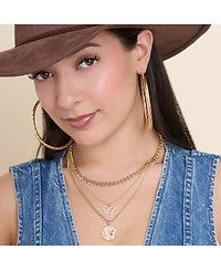 Jessica Simpson Layered Coin & Charm Pendant Necklace