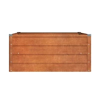 vidaXL Garden Raised Bed Rusty 39.4"x39.4"x17.7" Corten Steel