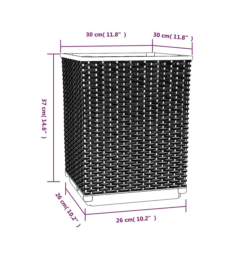 vidaXL Planters 2 pcs White 11.8"x11.8"x14.6" Polypropylene
