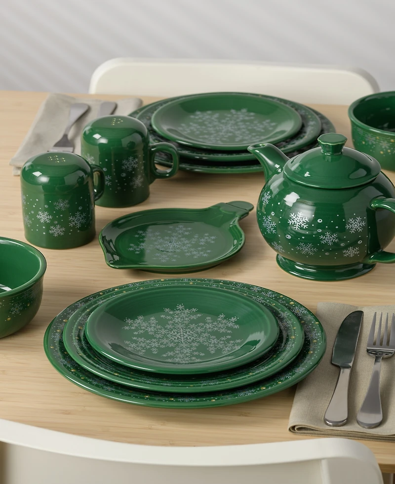 Fiesta Jade Snowflakes Ornament Shaped Plate, Exclusively at Macy's
