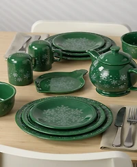 Fiesta Jade Snowflakes Ornament Shaped Plate, Exclusively at Macy's