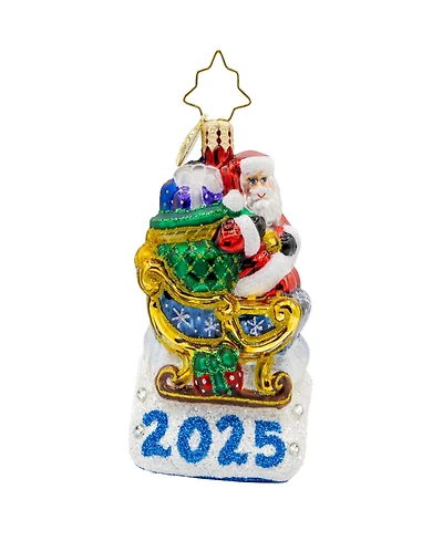 Christopher Radko Rooftop Parking Santa 2025 Gem Ornament