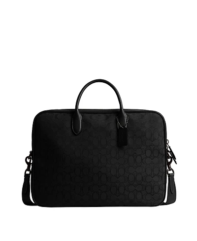 Coach Men's Theo Work Signature Jacquard Bag