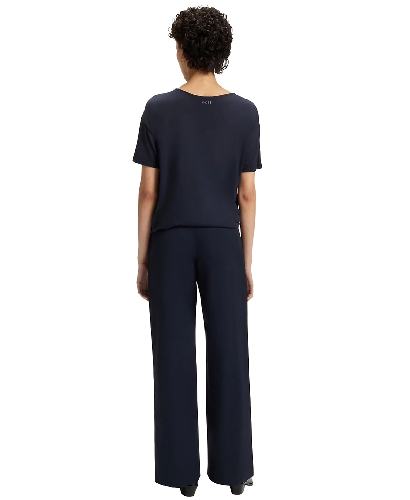 Boss by Hugo Women's Stretch-Silk Regular-Fit T-Shirt