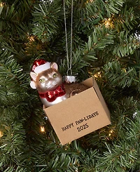 Holiday Lane Pets Cat in Box Ornament, Macy's Exclusive