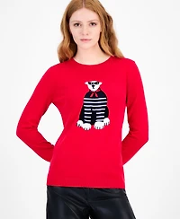 Tommy Hilfiger Women's Cotton Sunglasses Bear Crewneck Sweater