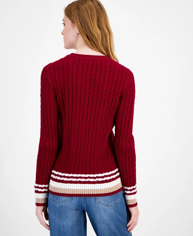 Tommy Hilfiger Women's Cotton Cable Knit Sweater