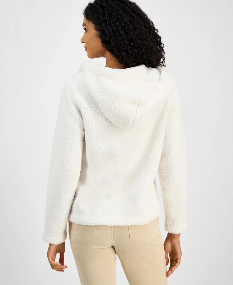 Tommy Hilfiger Women's Zip-Front Long-Sleeve Sherpa Jacket