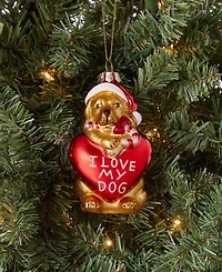 Holiday Lane Pets Glass Dog Ornament, Macy's Exclusive