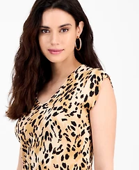 I.n.c. International Concepts Petite Double-v-Neck Cap-Sleeve Top, Macy's Exclusive