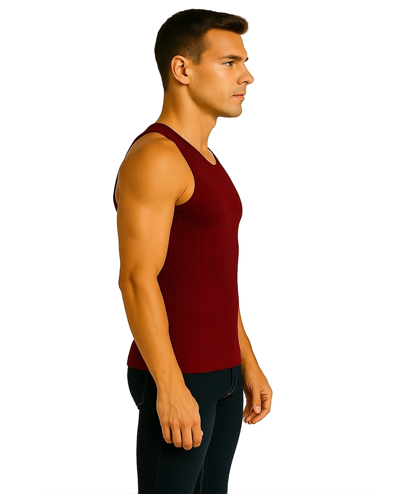 Galaxy By Harvic Men's Heavyweight Ribbed Tank Top