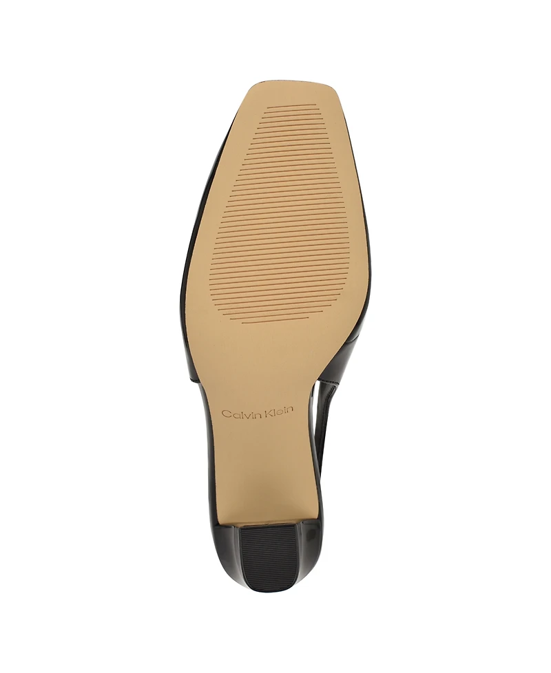 Calvin Klein Women's Raline Square Toe Slingback Pumps