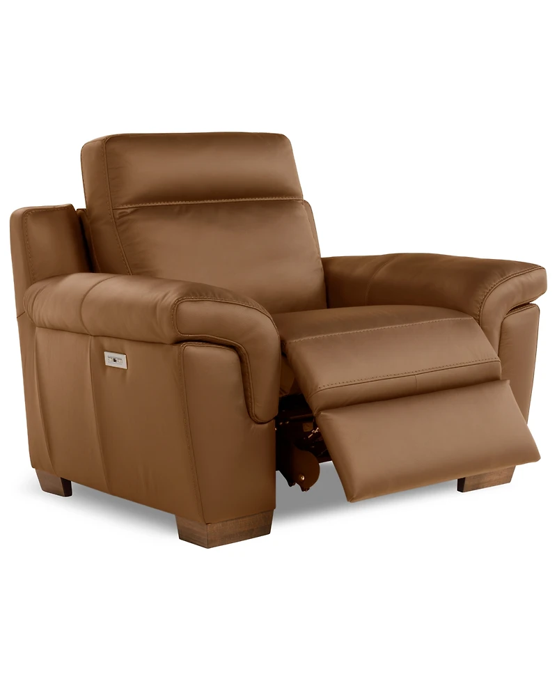 Julius Ii Leather Power Recliner, Exclusively at Macy's