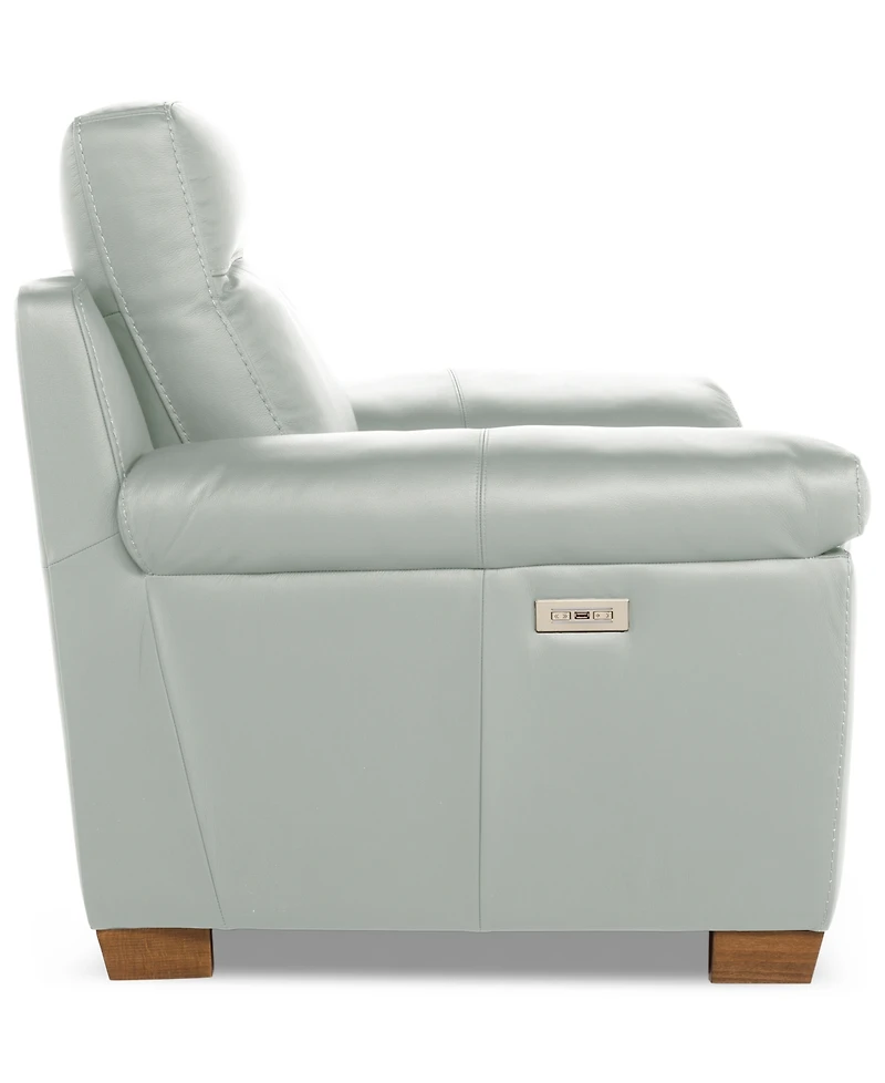 Julius Ii Leather Power Recliner, Exclusively at Macy's