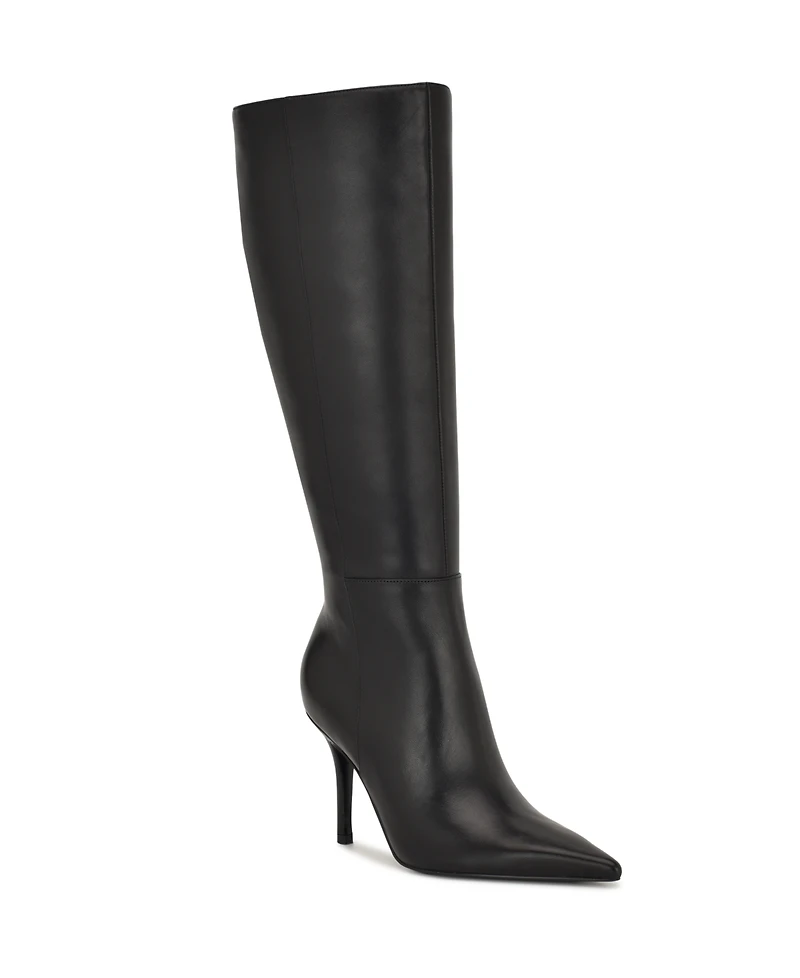 Nine West Women's Gerty Tall Pointy Toe Stiletto Boots