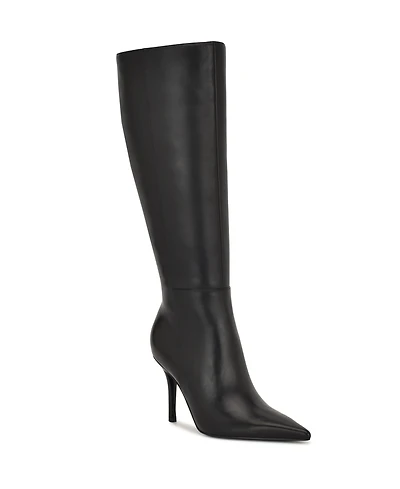 Nine West Women's Gerty Tall Pointy Toe Stiletto Boots