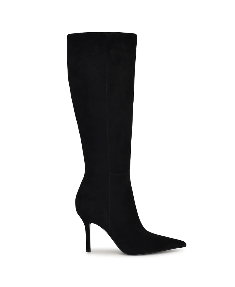 Nine West Women's Gerty Tall Pointy Toe Stiletto Boots