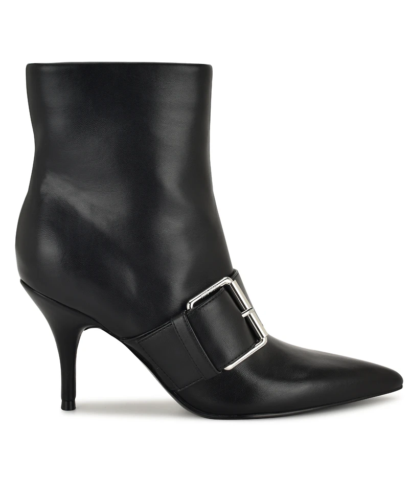 Nine West Women's Colin Buckle Strap High Ankle Booties