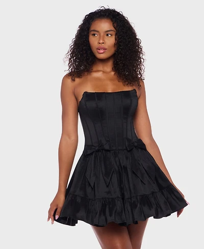 Alex & Sophia Juniors' Sleeveless Taffeta Fit Flare Dress