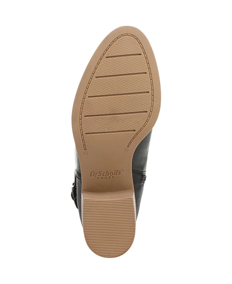 Dr. Scholl's Women's Adeline Wide Calf Block Heel Zip Tall Boots