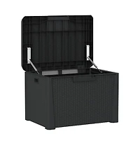 Patio Storage Box with Seat Cushion Anthracite 33 gal Pp