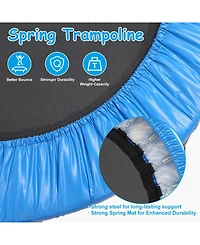 Sugift Kids Trampoline Rebounder with Padded Handrail, Foldable Mini Indoor Trampoline for Toddlers, Balance and Fitness Training