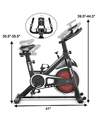 Indoor Silent Belt Drive Adjustable Resistance Cycling Stationary Bike