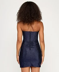 Katia Rae Juniors' Strapless Glitter-Knit Bodycon Dress
