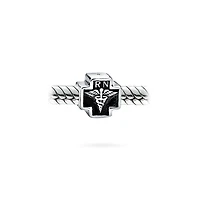Bling Jewelry Set of 2 Nursing Rn Caduceus Cross & Nurse Hat Charm Bead Sterling Silver