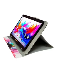 Linsay 10.1"Octa Core 256GB Storage Android 15 Tablet with Rainbow Marble Case