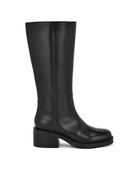 Nine West Women's Broklyn Tall Leather Block Heel Boots