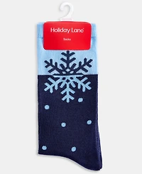 Holiday Lane Women's Crew Socks, Created for Macy's