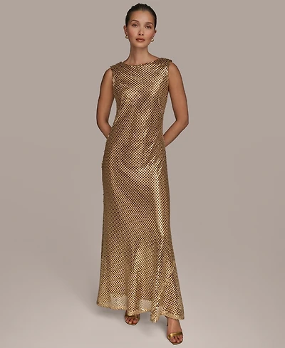 Donna Karan New York Women's Sequined Sleeveless Gown