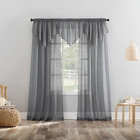 Crushed Sheer Voile Rod Pocket Curtain Panel