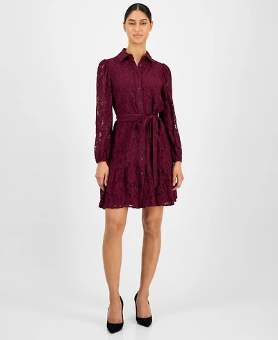 Anne Klein Petite Collared Shirt Dress